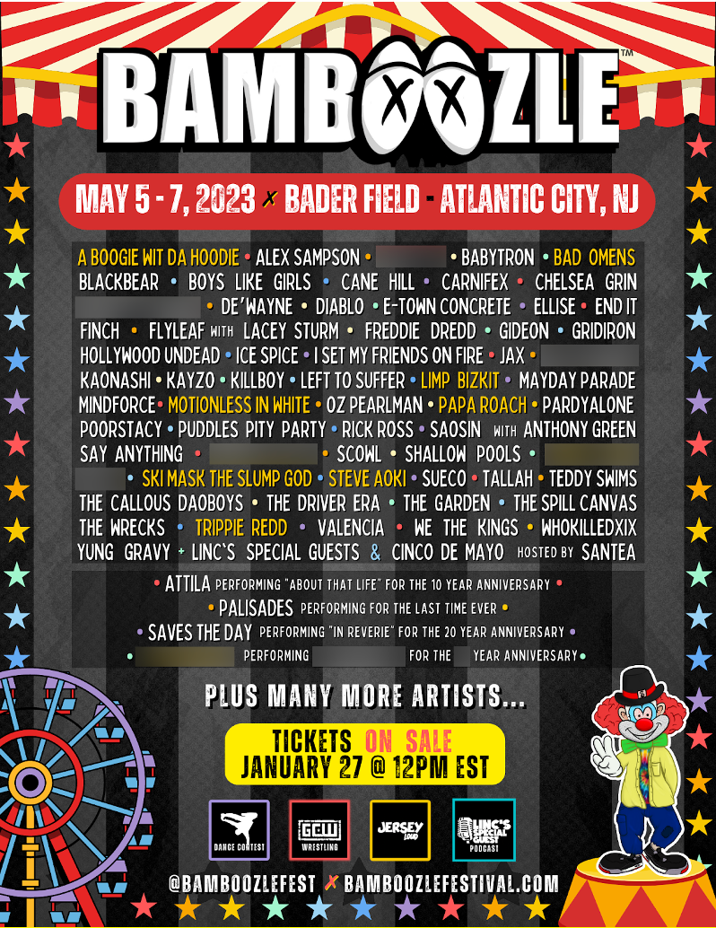 Bamboozle Festival Announces 2023 Lineup The DreadMusicReview