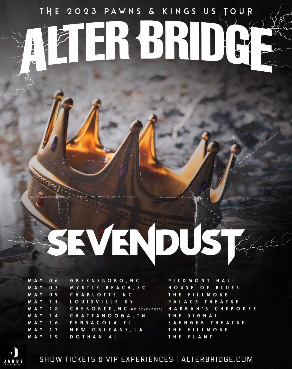 Alter Bridge Seattle Setlist – Paramount Theatre – Mar 23, 2023